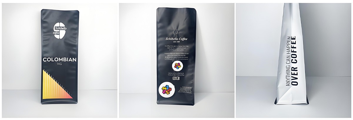 China biodegradable coffee bags with valve